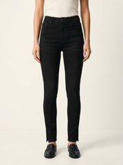 BSK HIGH-RISE SKINNY JEANS WITH SPLIT HEM