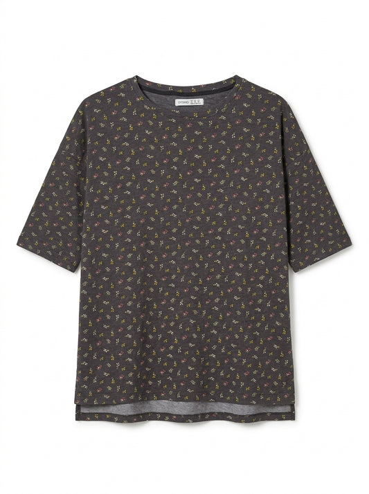 Oysho Women Floral Print Relaxed Fit T-Shirt