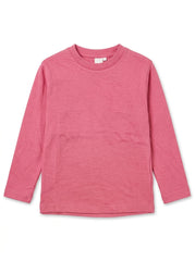 Kids' Pink Long-Sleeve Basic T-Shirt