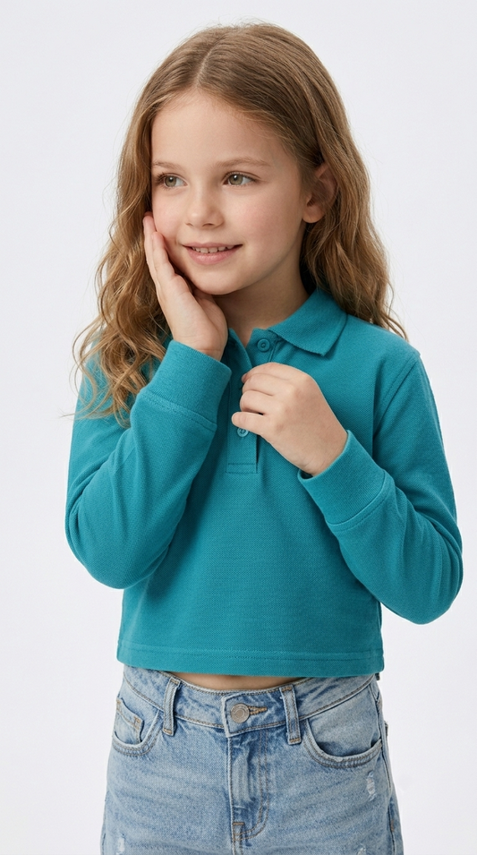 YOUTH A+ GIRLS CROPPED POLO