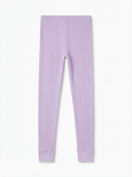 Product Title: Kids' Ribbed Cotton Leggings | Wrinkle-Free & Iron-Free Comfort Pants