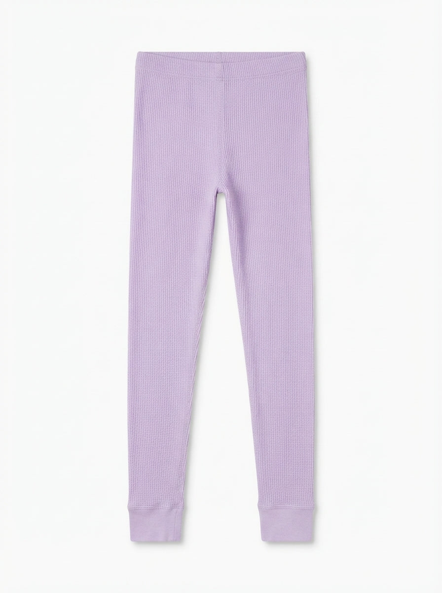 Product Title: Kids' Ribbed Cotton Leggings | Wrinkle-Free & Iron-Free Comfort Pants