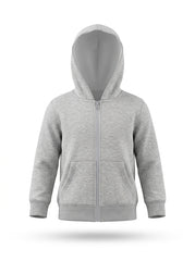 Kids' Classic Heather Grey Full-Zip Hoodie