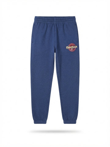 Mens Heather Blue Graphic Fleece Joggers | Casual Athletic Sweatpants