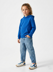 REEBOK GIRLS ROYAL BLUE HOODED PULLOVER