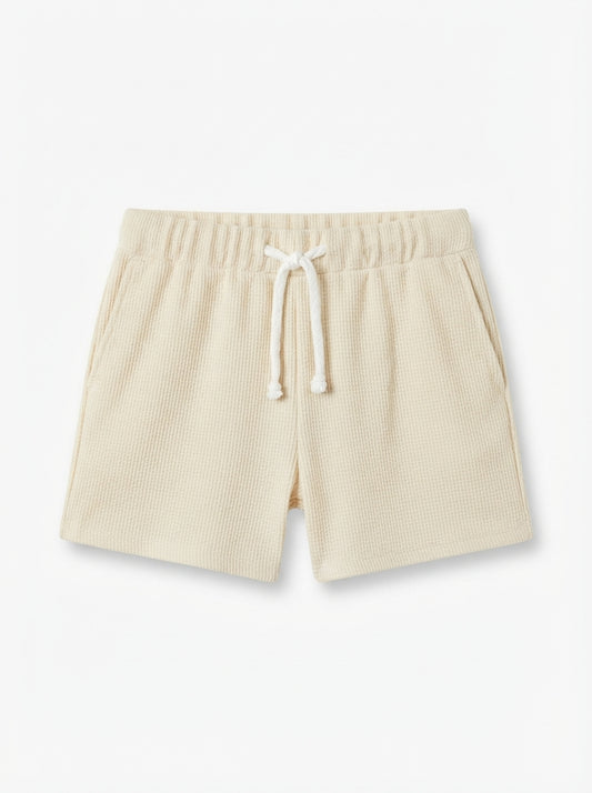 Boys' Waffle-Knit Drawstring Shorts | Casual Everyday Comfort