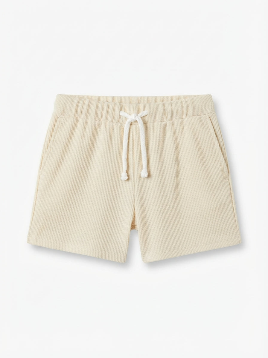 Boys' Waffle-Knit Drawstring Shorts | Casual Everyday Comfort