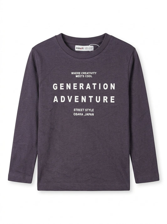 Kids' Charcoal "GENERATION ADVENTURE" T-Shirt