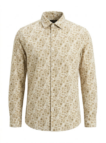 Men’s Boho-Chic Floral Pattern Shirt