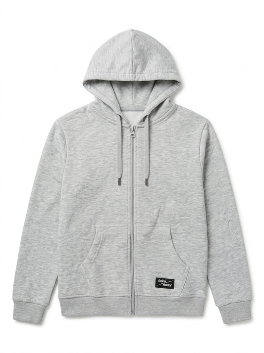 Kids' Grey Zip-Up Hoodie