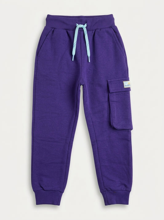 Kids' Purple Cargo Joggers | Active Sweatpants