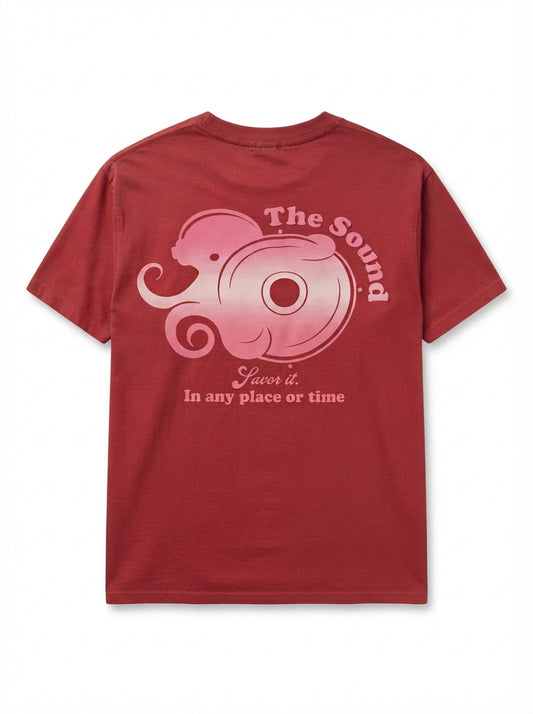 Men's Maroon Graphic T-Shirt