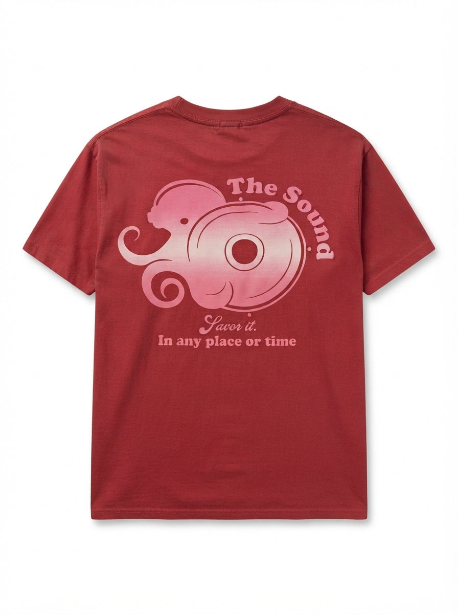 Men's Maroon Graphic T-Shirt