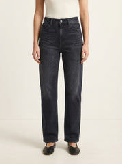 GUESS HIGH-RISE STRAIGHT-LEG JEANS