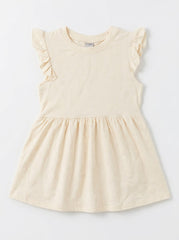 Textured Dot Ruffle-Sleeve Top for Girls
