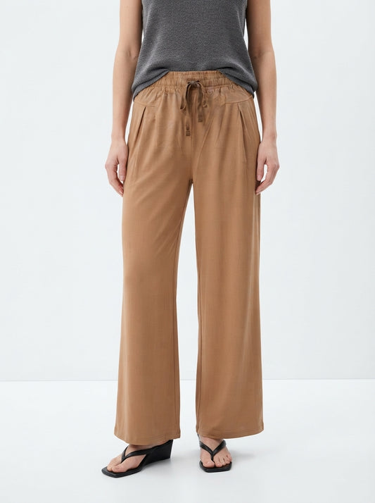 Women's Wide-Leg Drawstring Lounge Pants