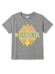 Mohona Boys' Grey Marled "Wrangler" Graphic T-Shirt