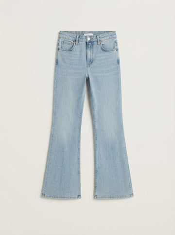 Vailent Luxe High-Waist Flare Light Wash Denim Jeans for Women