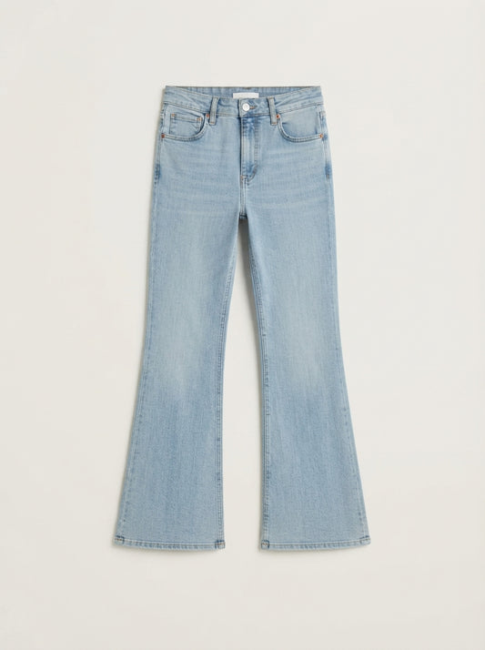 Vailent Women High-Waist Flare Light Wash Denim Jeans for Women