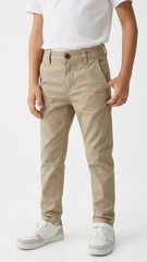 UNIT Boys Classic Beige Cotton Pants