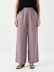 Women Mauve / Dusty Purple Wide-Leg Trousers
