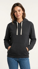 NEXT LEVEL WOMENS BLACK BASIC HOODIE