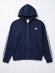 Women Essentials 3-Stripes Full-Zip Fleece Hoodie