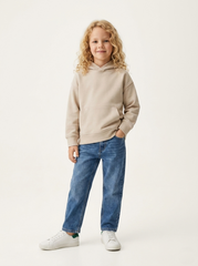 DL1961 GIRLS BEIGE PULLOVER HOODIE
