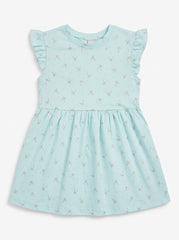 Charming Bow-Print Ruffle-Sleeve Top for Girls