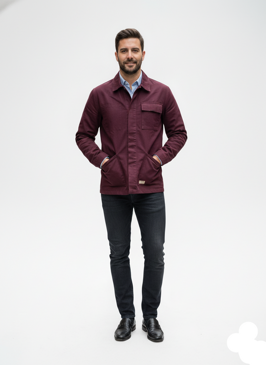 TEDDY SMITH Maroon Utility Jacket