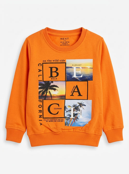 Kids' Orange California Coast Graphic Sweatshirt
