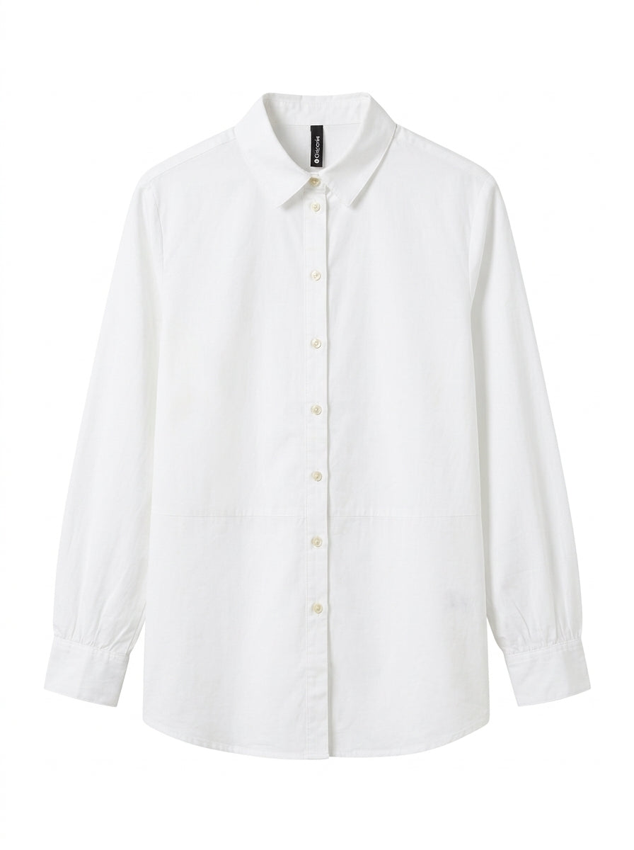 Organic Women's Classic White Long-Sleeve Shirt