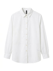 Organic Women's Classic White Long-Sleeve Shirt