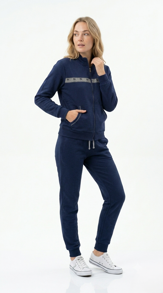 YANKEE COTTON WOMENS ZIPPER TRACKSUIT