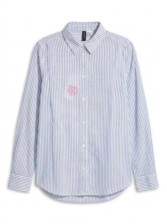 Classic Striped Button Front Shirt for Women