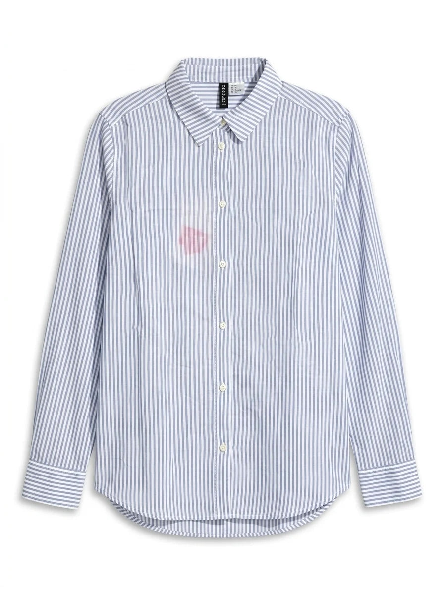 Classic Striped Button Front Shirt for Women