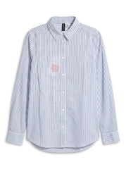 Classic Striped Button Front Shirt for Women
