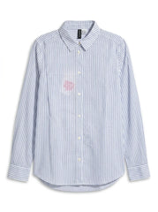 Classic Striped Button Front Shirt for Women