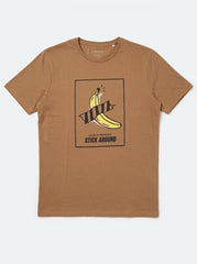 Men’s Imported Quality "In Case of Emergency" Graphic T-Shirt – Camel Brown