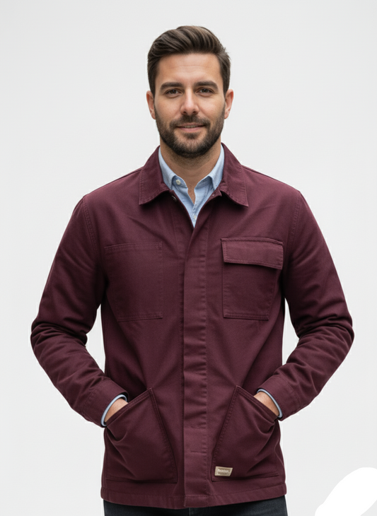 TEDDY SMITH Maroon Utility Jacket