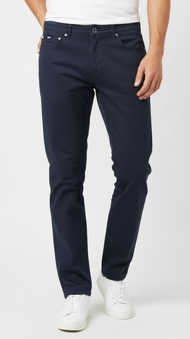 GAS MENS NAVY BLUE COTTON PANT