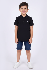 OKAIDI BOYS BLACK POLO