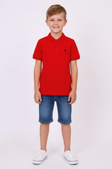 OKAIDI BOYS RED POLO