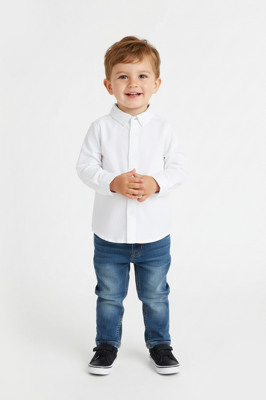 H&M BOYS PLAIN WHITE SHIRT