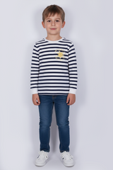 M&S BABA STRIPED ROUND NECK TEE