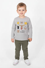 5.10.15. Boys' knitted full sleeved t shirt - forest buddies