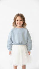 GIRLS FADED CREWNECK SWEATSHIRT