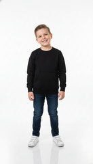 ROADWEAR BOYS BLACK SWEATSHIRT WITH KANGAROO POCKET