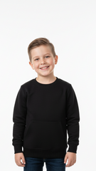 ROADWEAR BOYS BLACK SWEATSHIRT WITH KANGAROO POCKET
