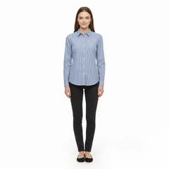 Premier Women's Long Sleeve Gingham Microcheck Shirt